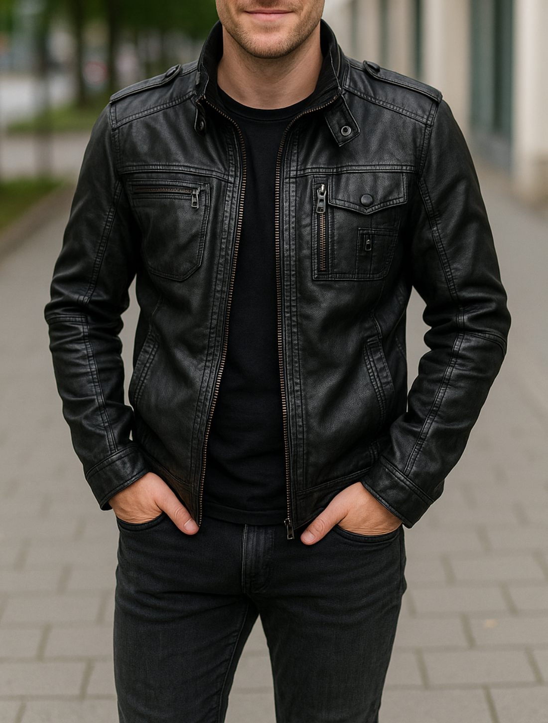 Rafello&Co | Leren Motorjas van PU