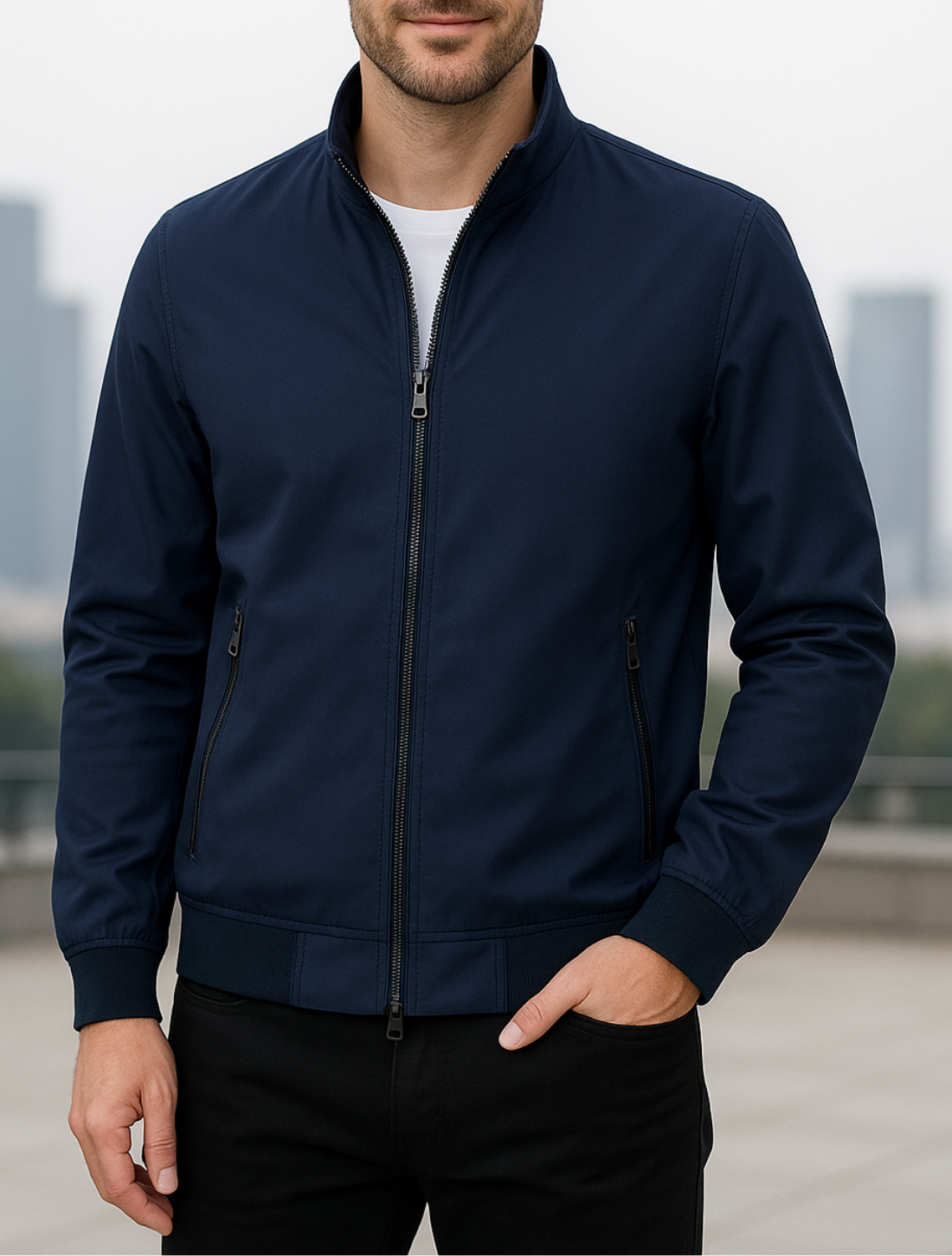 Rafello&Co | Business Casual Jacket with Stand-Up Collar