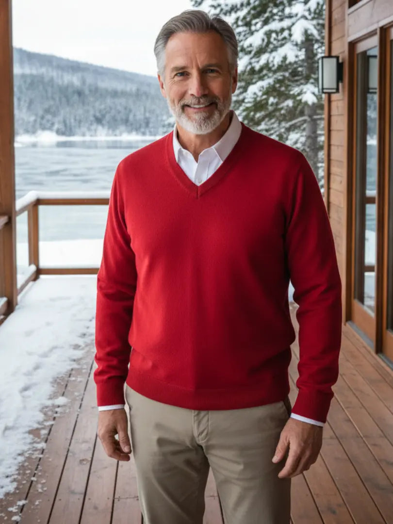 Rafello&Co | Klassieke Trui met V-Hals Rafello&Co