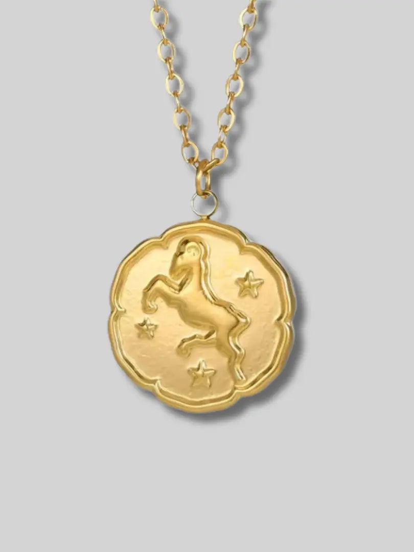 Gold Zodiac Sign Necklace Rafello&Co