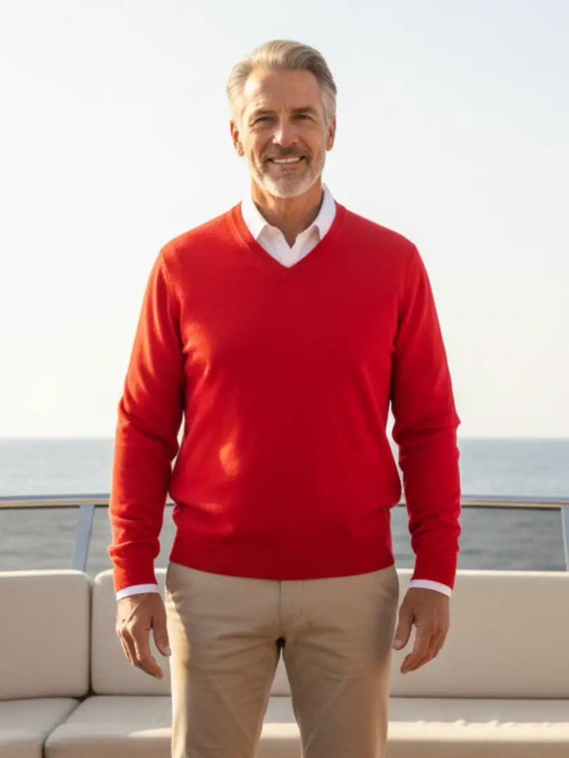 Rafello&Co | Klassieke Trui met V-Hals Rafello&Co