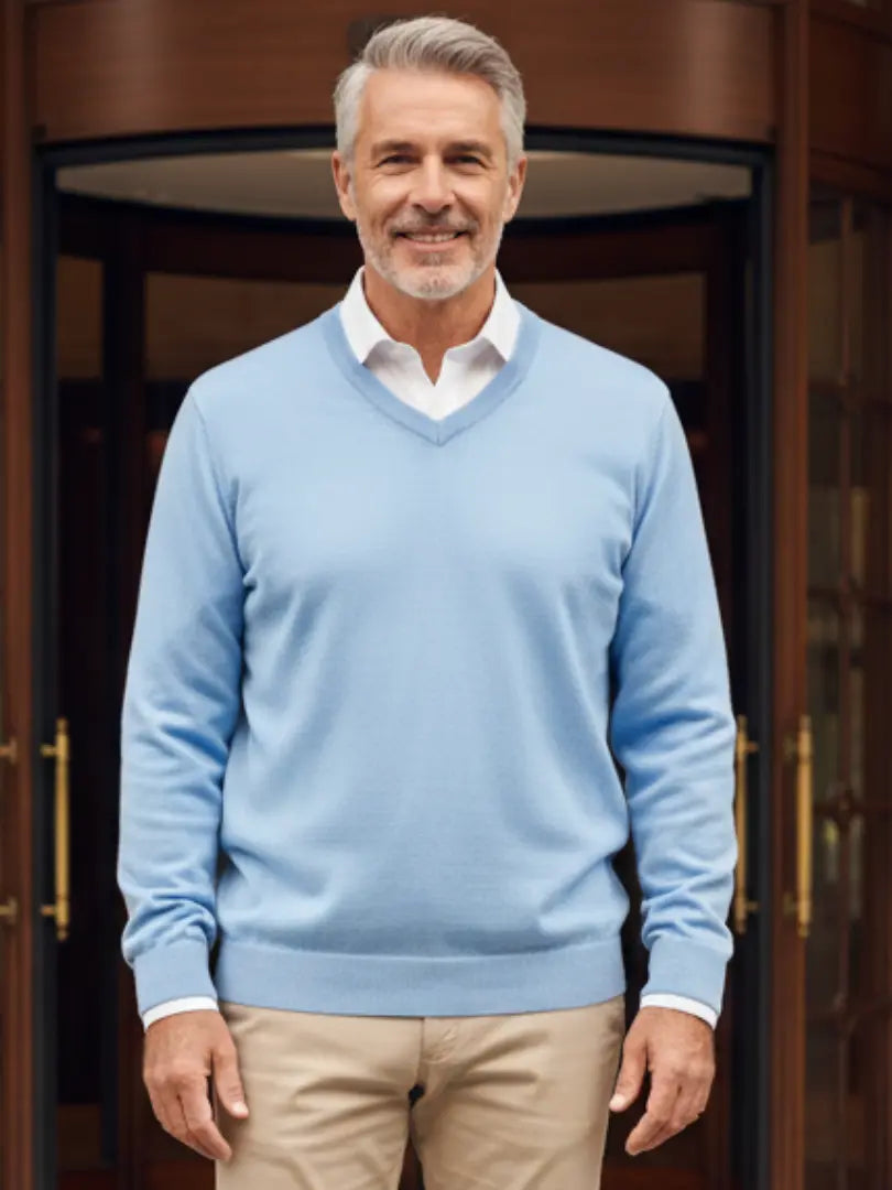 Rafello&Co | Klassieke Trui met V-Hals Rafello&Co