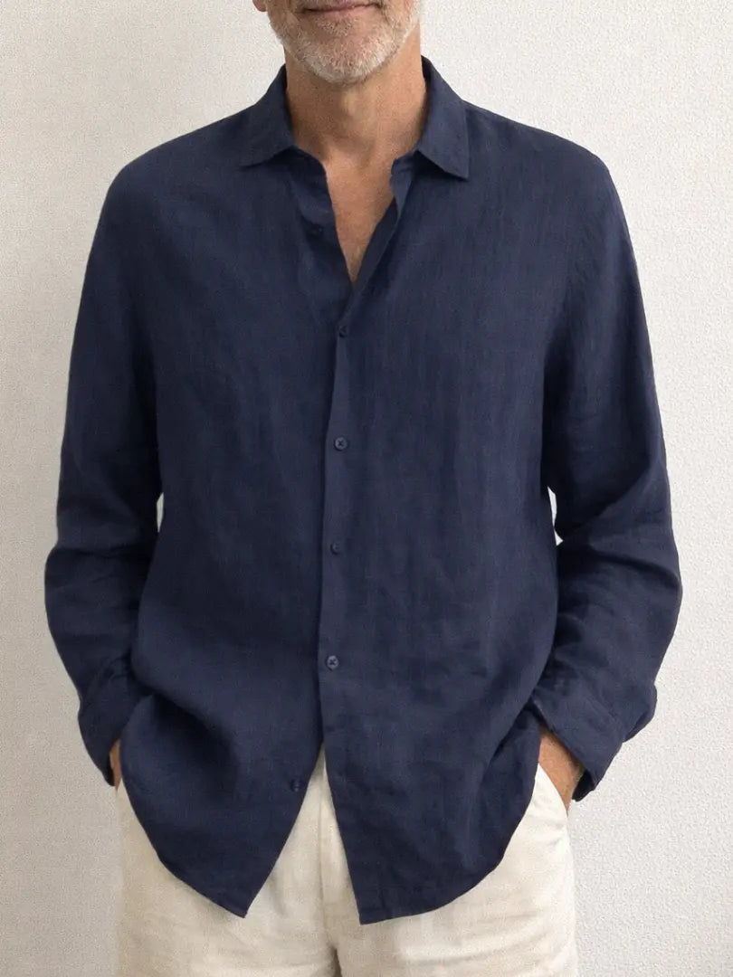 Stijlvol lichtgewicht linnen overhemd Rafello&Co