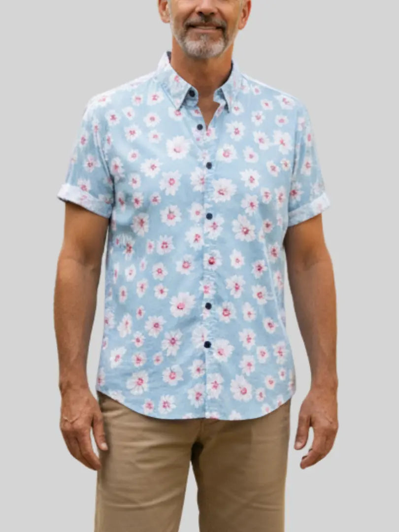 Rafello&Co | Bloemenprint Katoenen Overhemd Rafello&Co