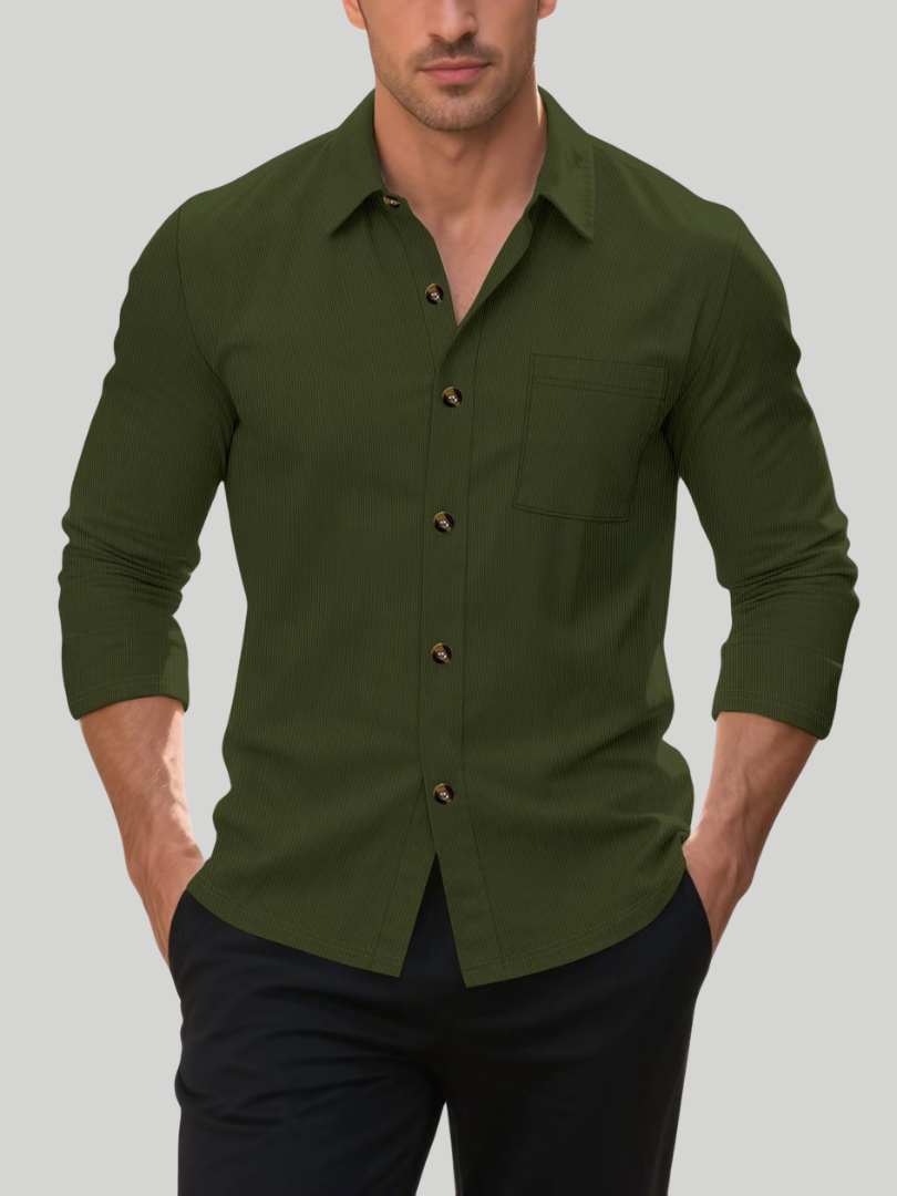 Men's Long Sleeve Corduroy Shirt