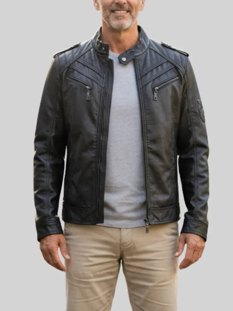 Rafello&Co | Leren Jas met Fleece Voering Rafello&Co