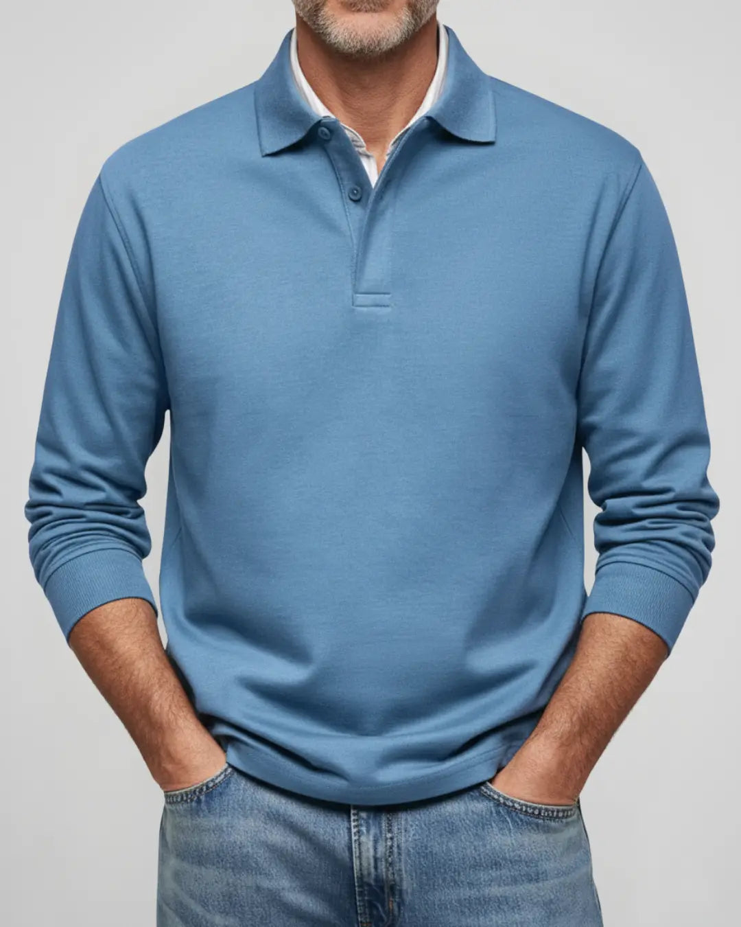 Rafello&Co | Klassiek Poloshirt met Lange Mouwen Rafello&Co