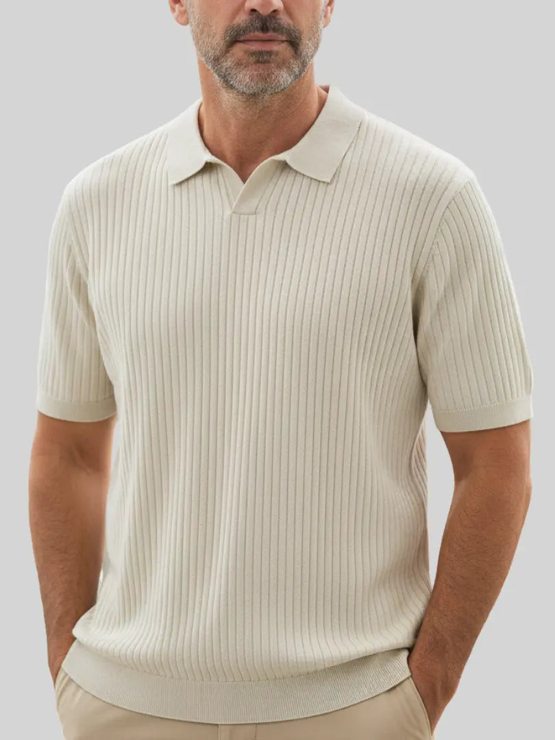 De Riviera – Geribde Gebreide Polo Rafello&Co