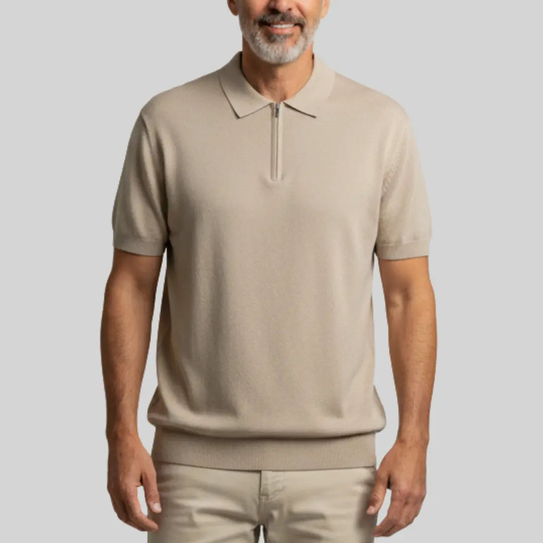 Marbella Zip-Up Polo Shirt Rafello&Co