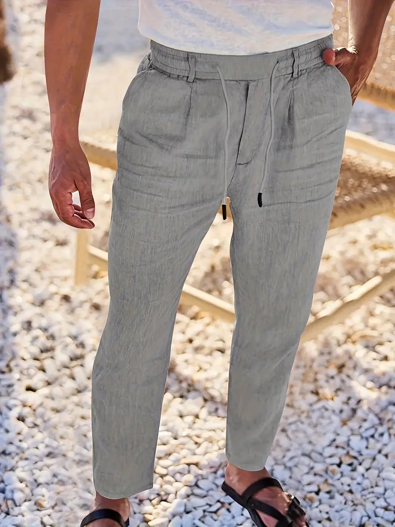 Men’s Linen Drawstring Trousers