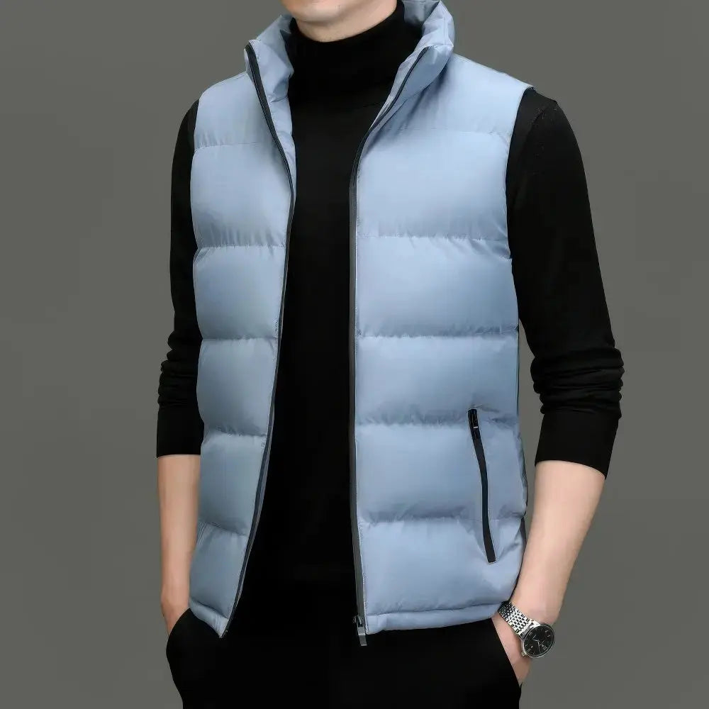 Rafello&Co | Mouwloos Vest met Opstaande Kraag Rafello&Co