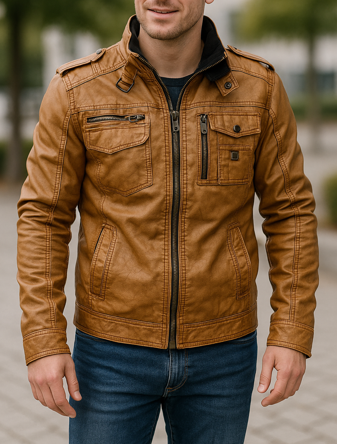 Rafello&Co | Leren Motorjas van PU