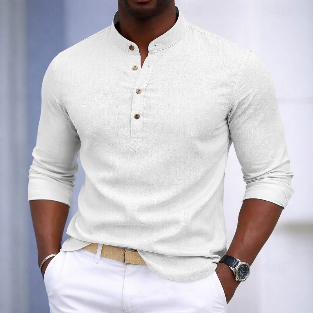 Men’s Long Sleeve Henley Style Shirt
