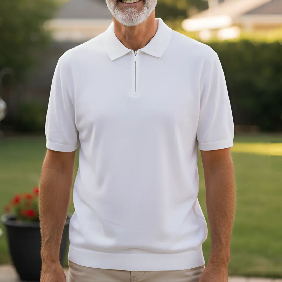 Marbella Zip-Up Polo Shirt Rafello&Co