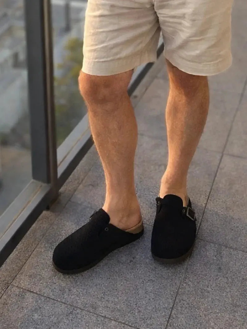 Vintage Suede houten klompen Rafello&Co