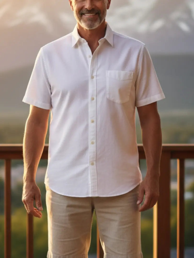 Kaapstad - Korte Mouwen Linnen polo Rafello&Co