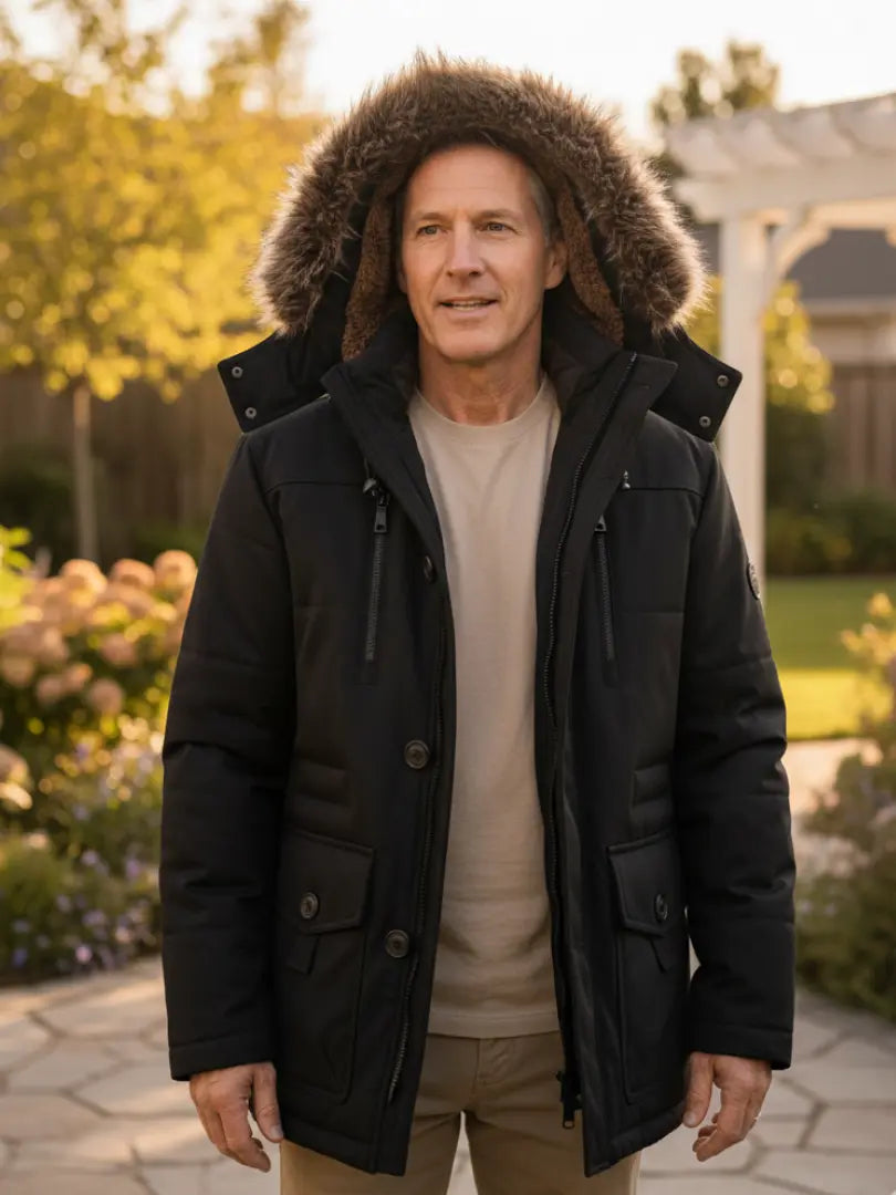 Rafello&Co | Winddichte Jas met Bontkraag Rafello&Co