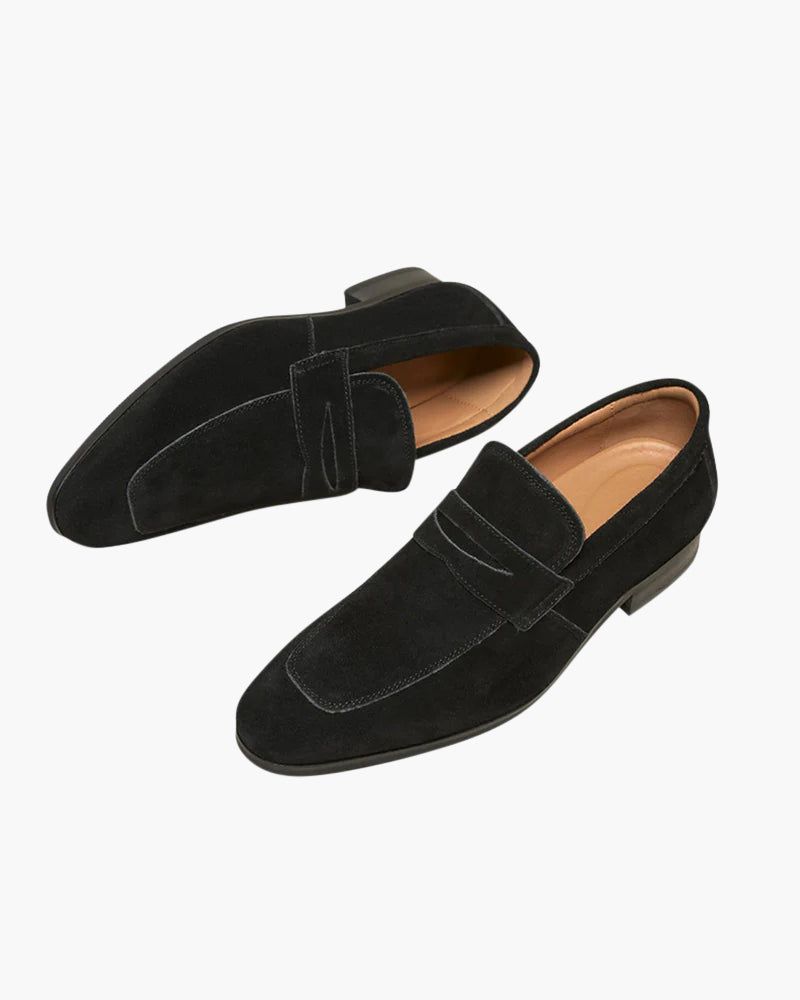 Vintage Suede Penny Loafers