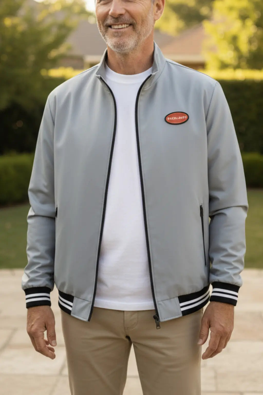 Rafello&Co | Zakelijke Casual Jas met Opstaande Kraag Rafello&Co