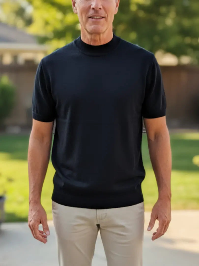 Rafello&Co | Garen Gebreide Overhemd Rafello&Co