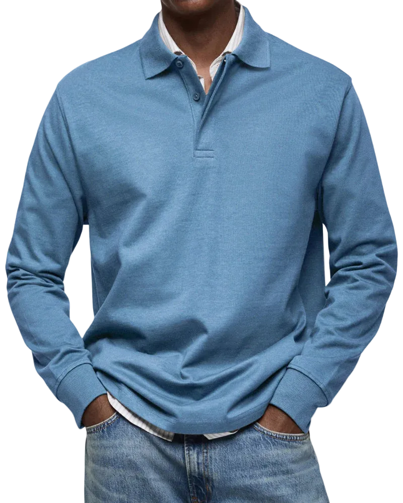 Rafello&Co | Classic Long-Sleeve Polo Shirt