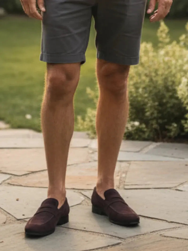 Vintage Suede Penny Loafers Rafello&Co