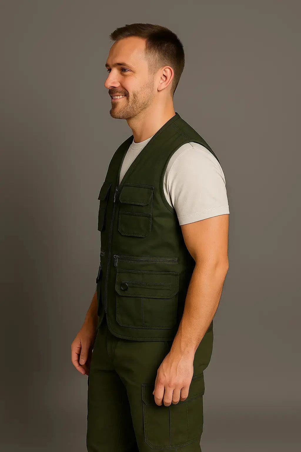 Rafello&Co | Tactisch Wandelvest met Meerdere Zakken Rafello&Co