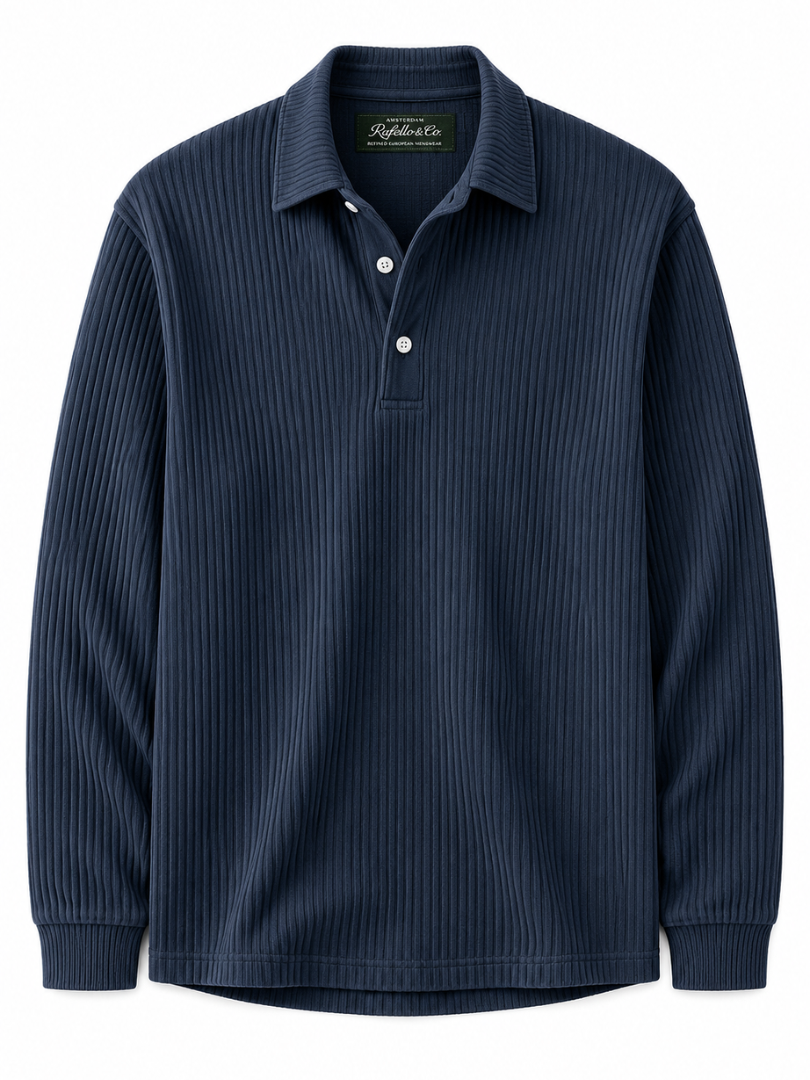 Premium Corduroy Long Sleeve Polo Shirt