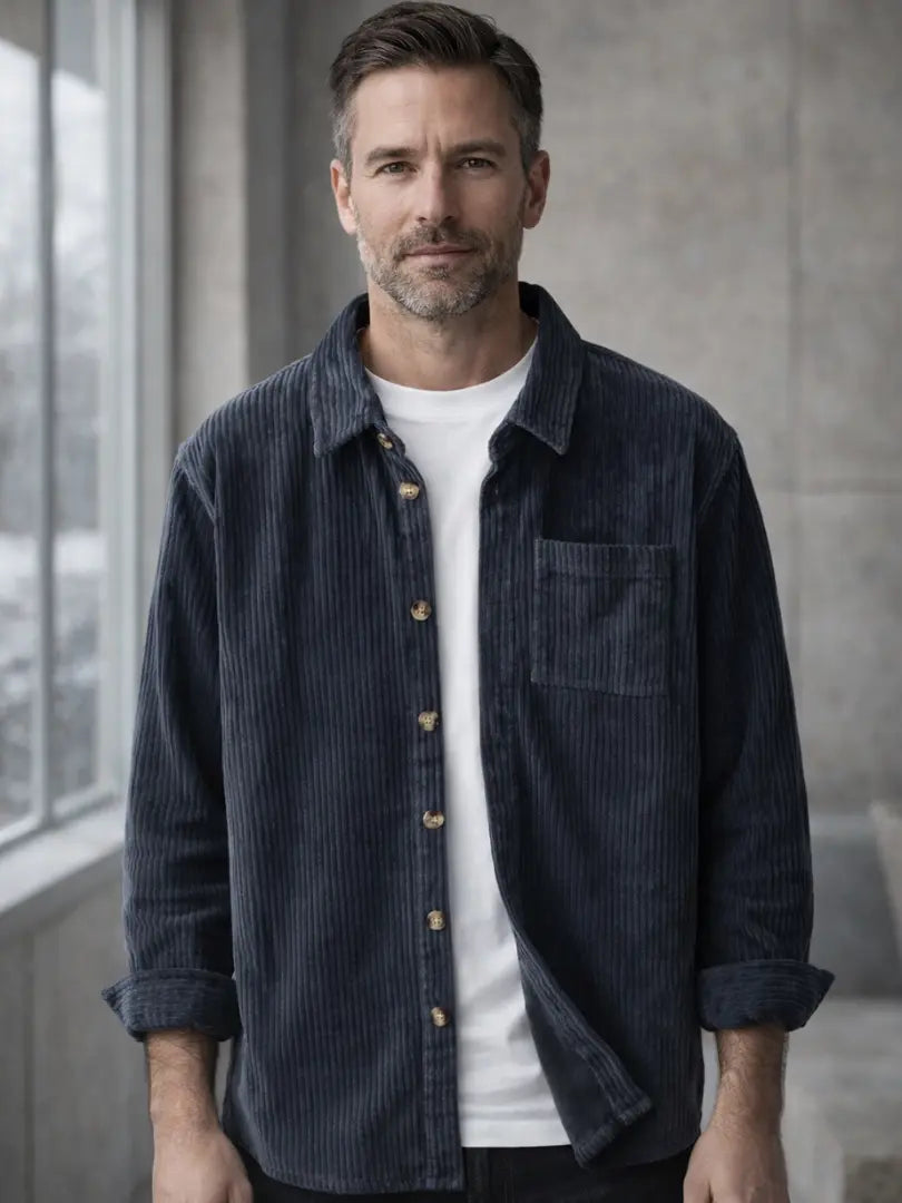 Rafello&Co | Elegante Corduroy Overhemd Rafello&Co