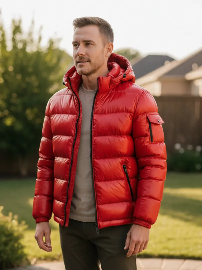 Rafello&Co | Lichtgewicht Donsparka met Glanzende Afwerking Rafello&Co