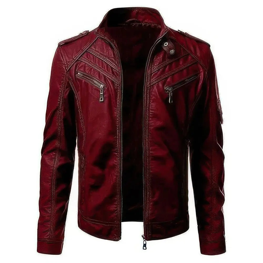 Rafello&Co | Leather Jacket with Fleece Lining
