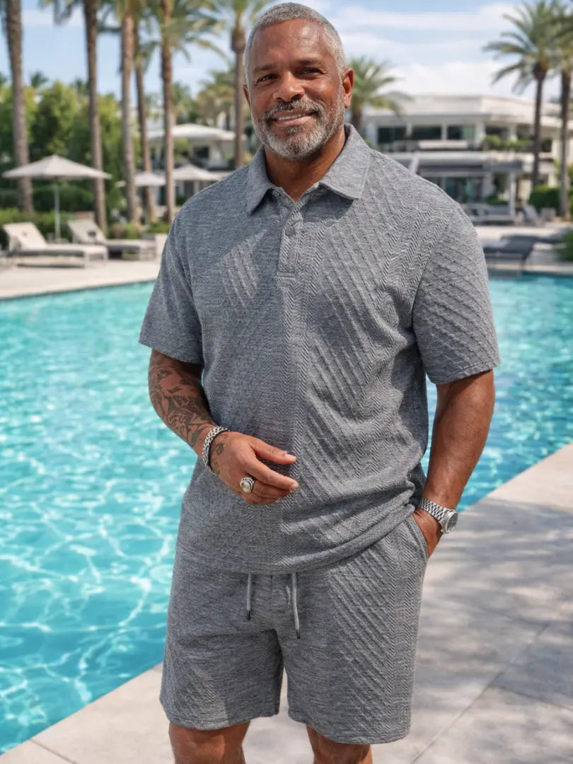 Rafello&Co | Zomer Jacquard Polo Set Rafello&Co