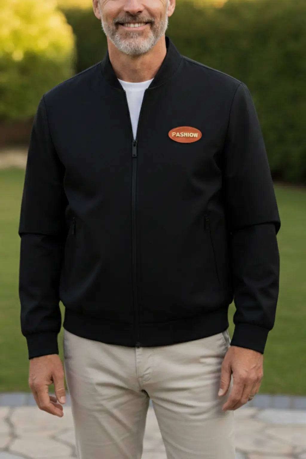 Rafello&Co | Zakelijke Casual Jas met Opstaande Kraag Rafello&Co