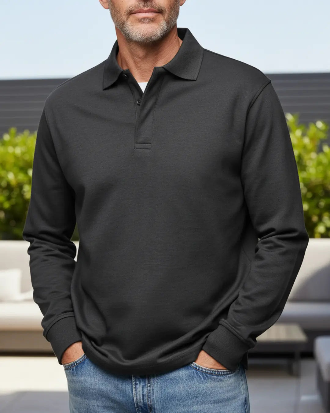 Rafello&Co | Klassiek Poloshirt met Lange Mouwen Rafello&Co