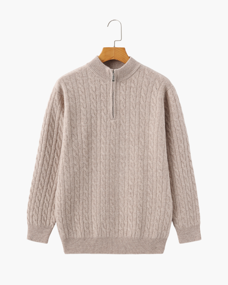 De Veneto – Kasjmieren Half-Zip Cardigan