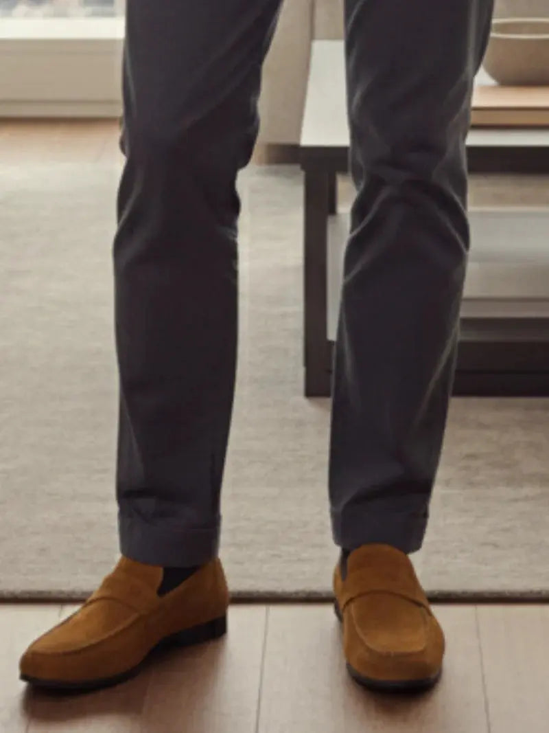 Vintage Suede Penny Loafers Rafello&Co