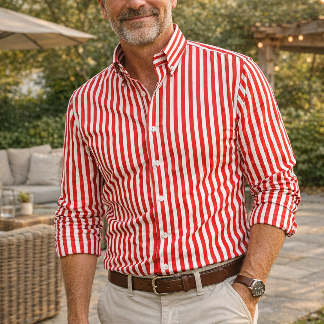 Men’s Elegant Striped Summer Shirt