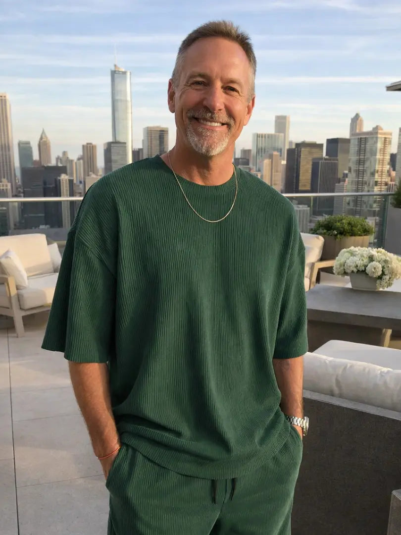 Rafello&Co | Oversize Ribstof T-shirt Rafello&Co