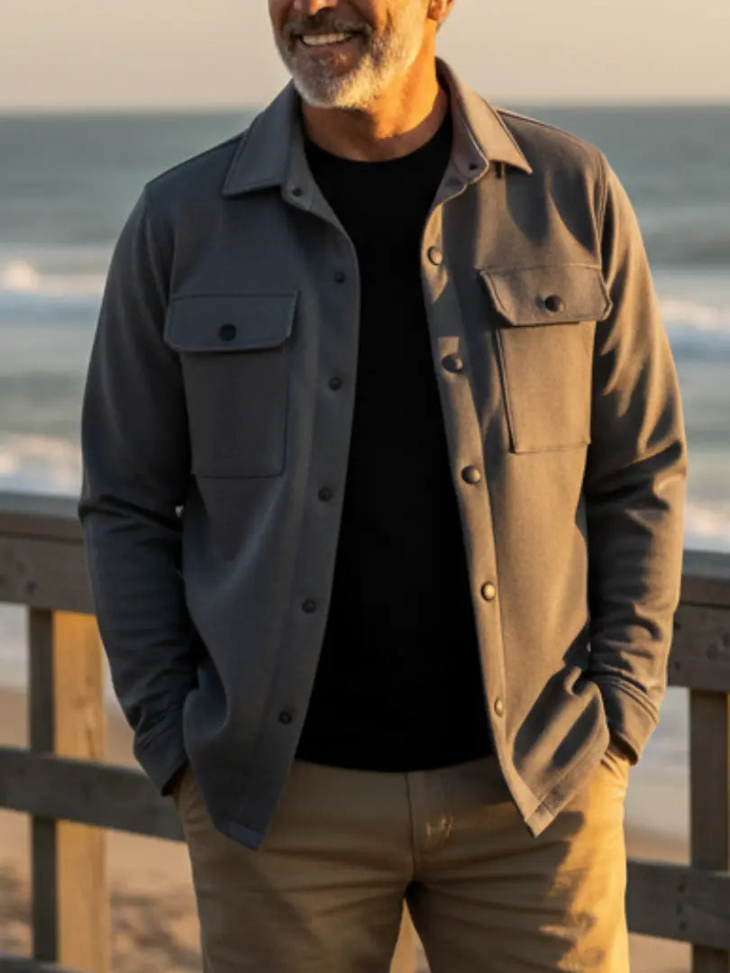 Rafello&Co | Klassiek Overshirt met Knoopsluiting Rafello&Co