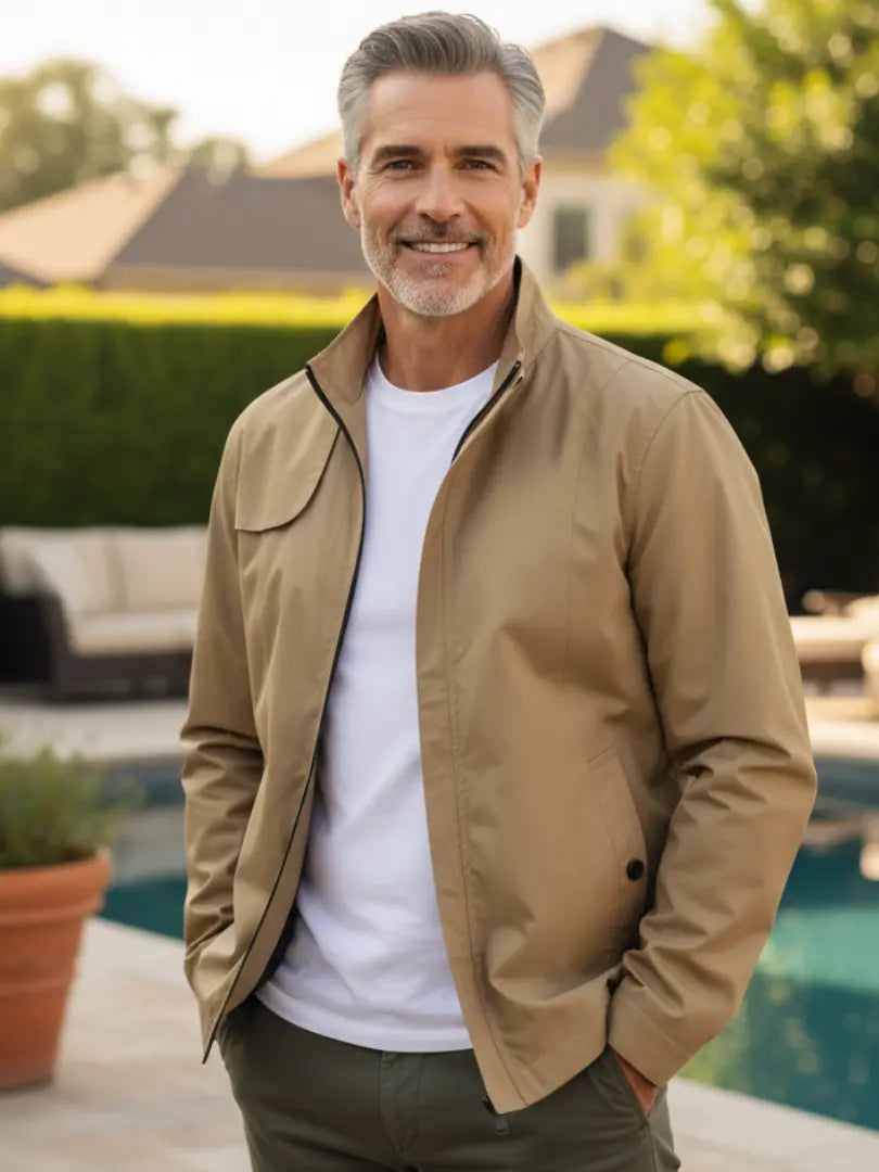 Rafello&Co | Herensweater met Effen Kleur en Casual Kraag Rafello&Co