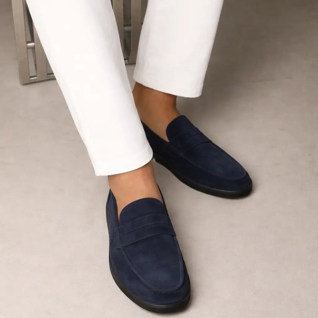 Suede Driver Loafers Rafello&Co