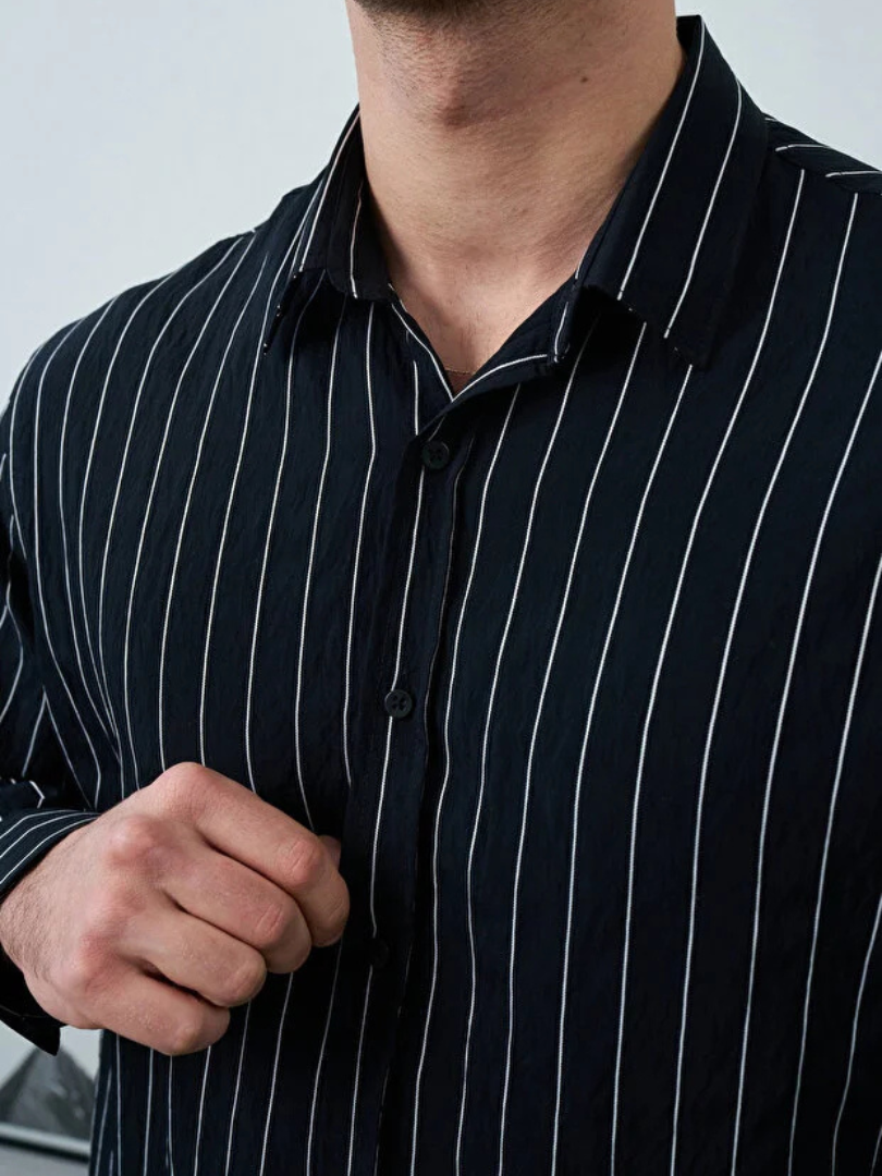 Men's Black Oversize Woven Shirt