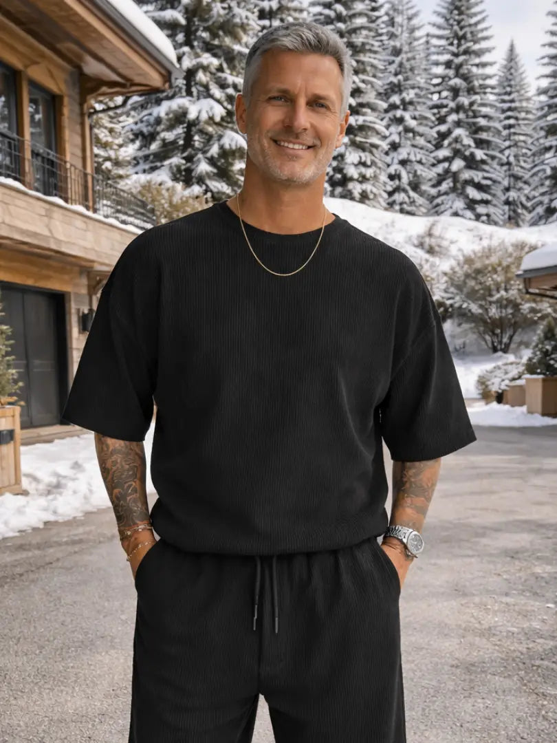 Rafello&Co | Oversize Ribstof T-shirt Rafello&Co