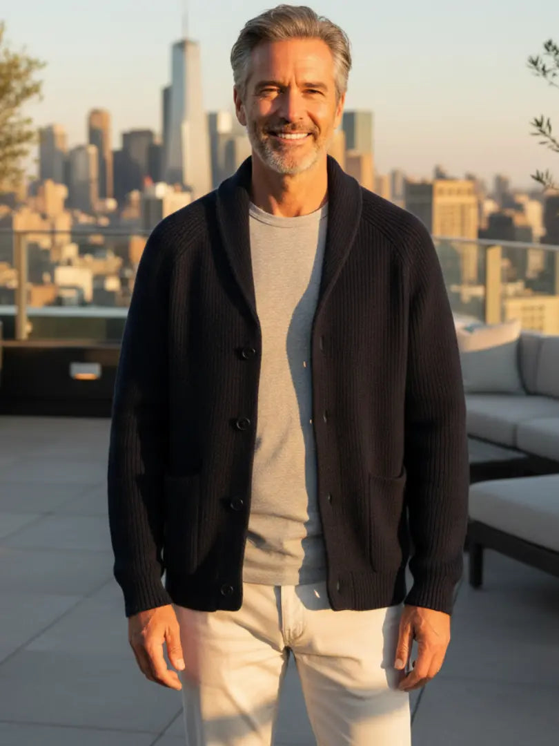 Rafello&Co | Casual Geribbeld Gebreid Vest Rafello&Co