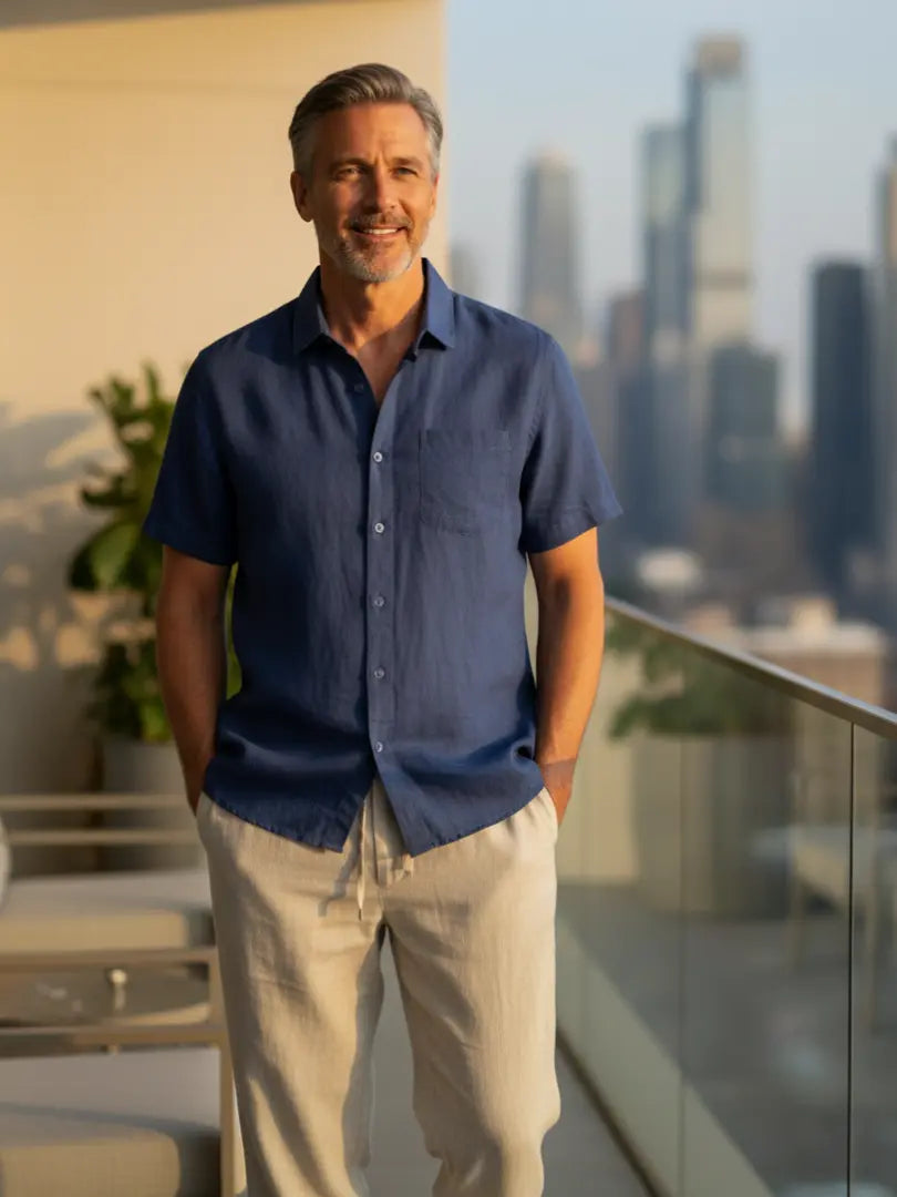 Korte mouwen Linnen Set Rafello&Co