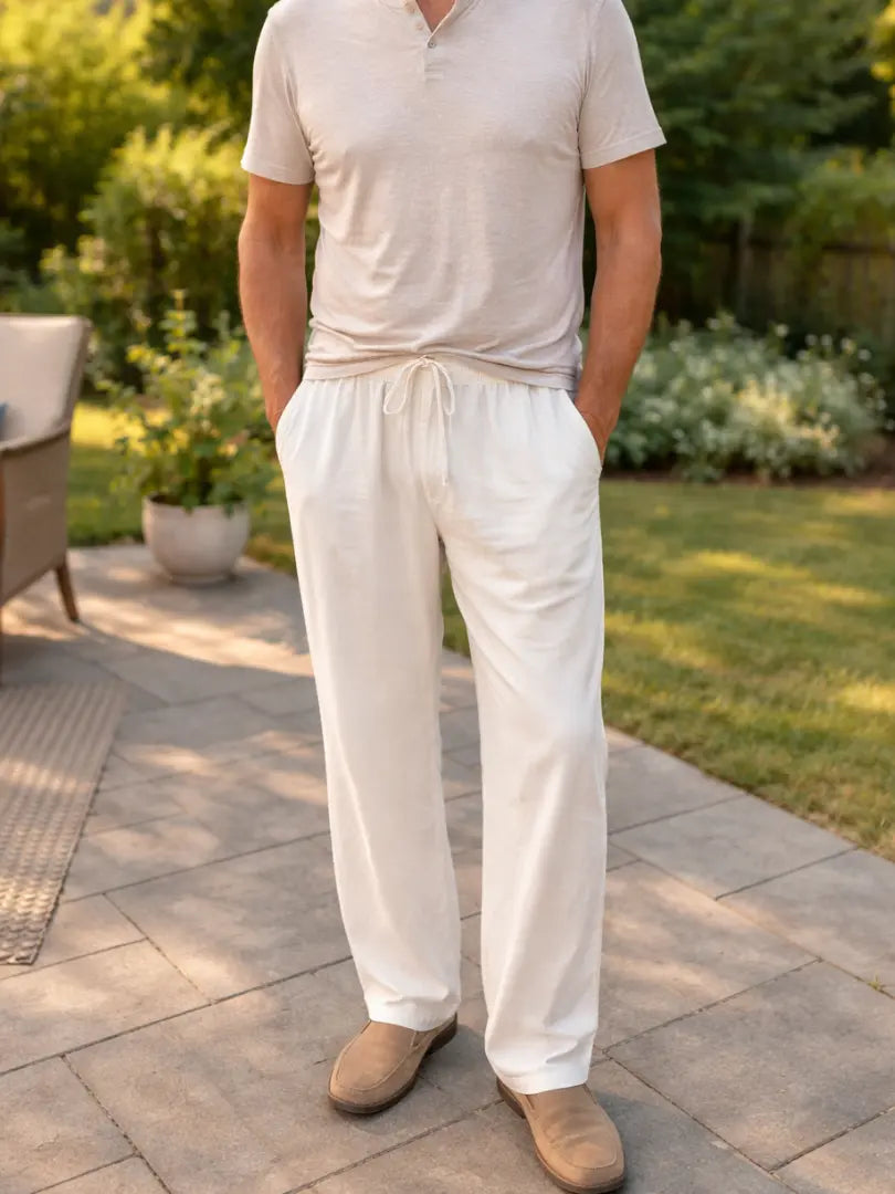 Marrakech - Slim Fit Linen Pantalon Rafello&Co