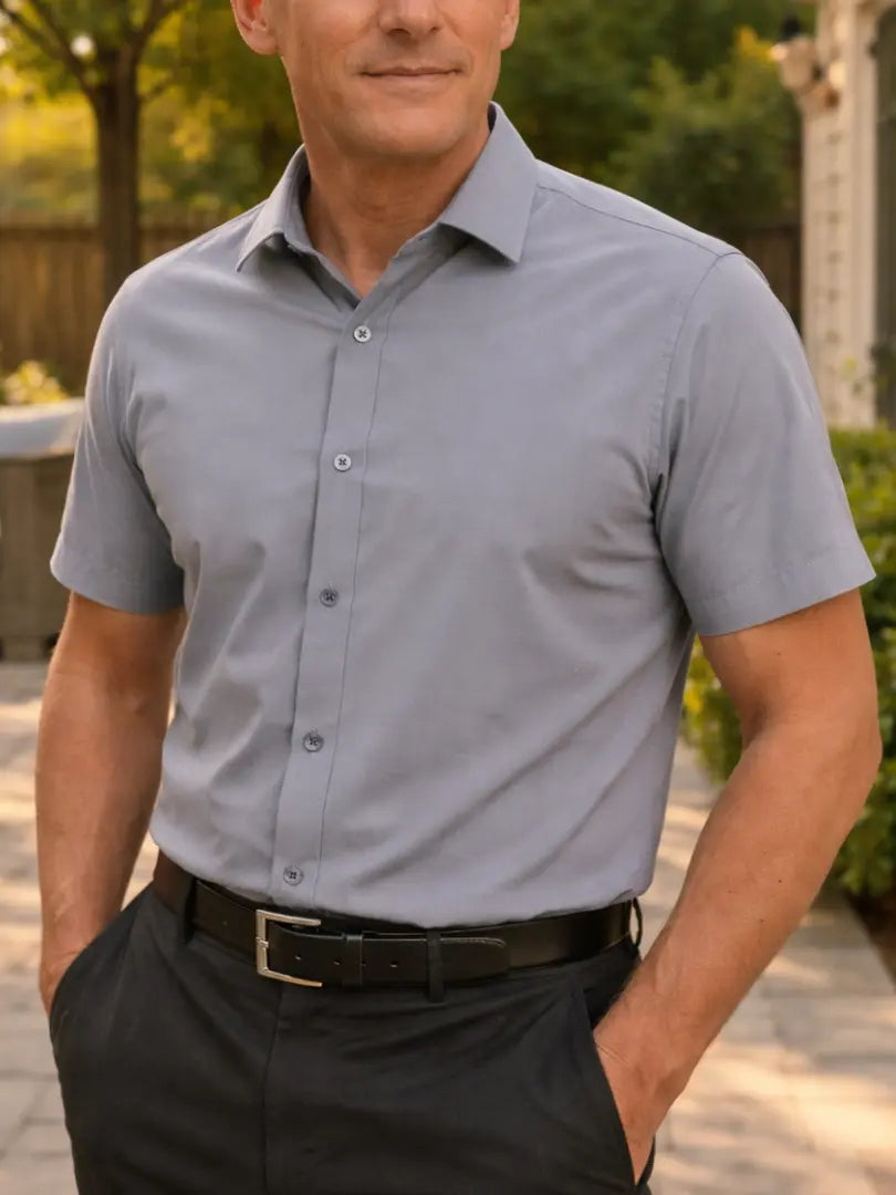 Rafello&Co | Getailleerd Shirt met Korte Mouwen Rafello&Co