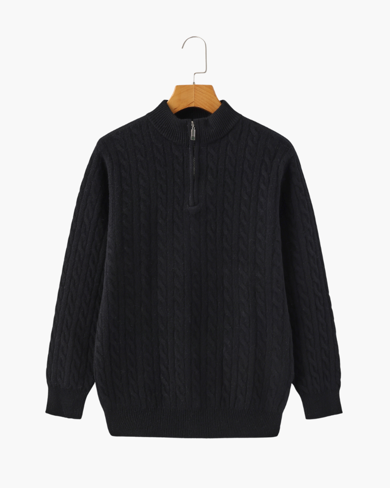 De Veneto – Kasjmieren Half-Zip Cardigan