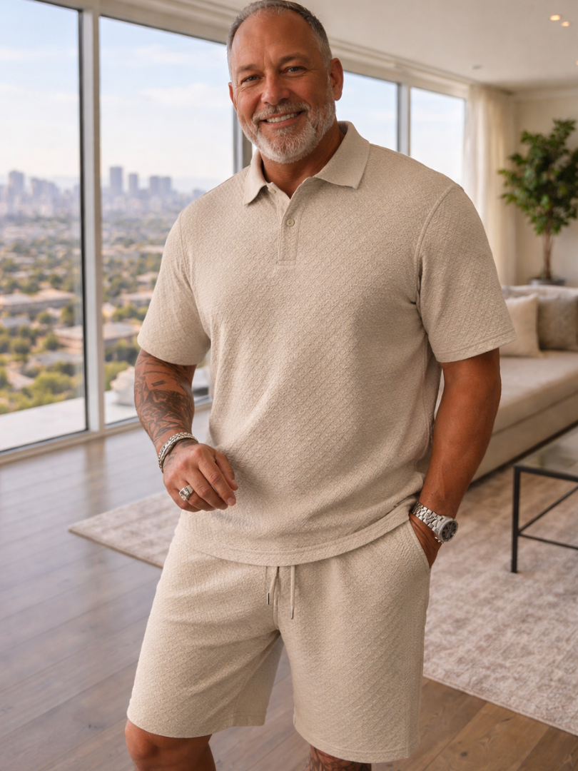 Rafello&Co | Summer Jacquard Polo Set