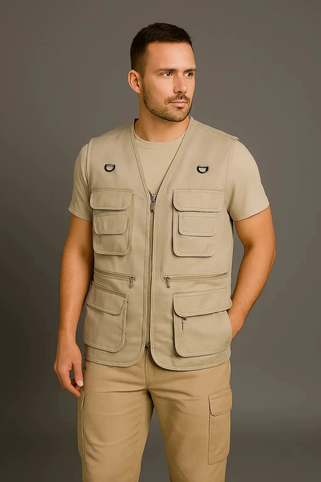 Rafello&Co | Tactisch Wandelvest met Meerdere Zakken Rafello&Co